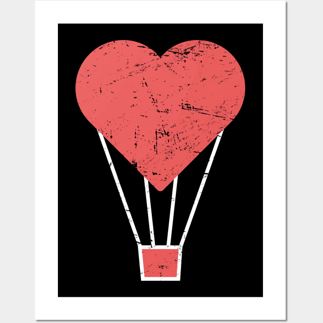 Heart | Cute Hot Air Balloon Graphic Wall Art by MeatMan